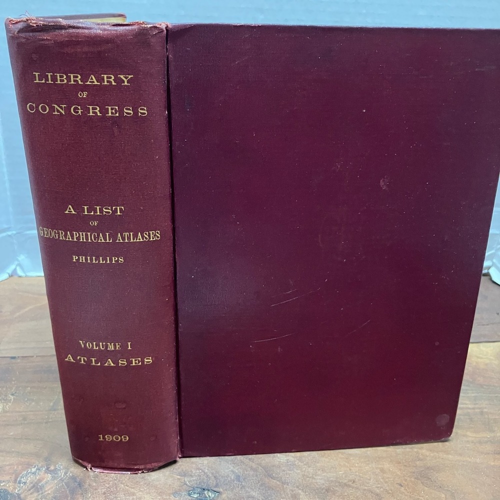 List of Geographical Atlases Phillips 1909 Vol 1 Bibliography Cartography